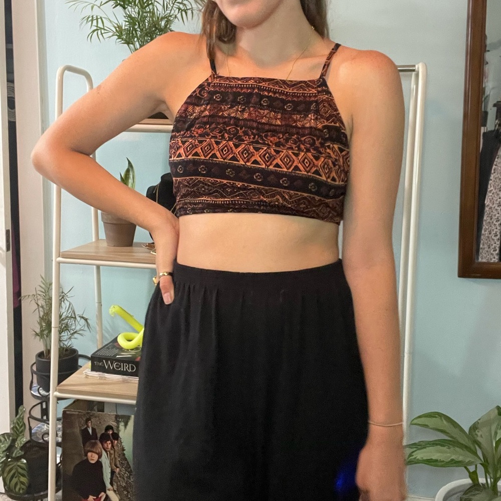 Black Aztec Top